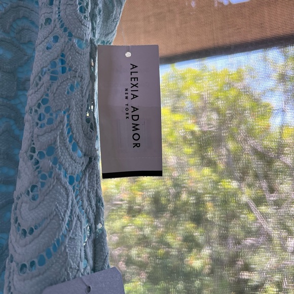 Beautiful Patterned Blue Dress - Picture 8 of 8